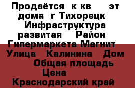 Продаётся 1к.кв 2/5 эт.дома .г.Тихорецк.  Инфраструктура развитая. › Район ­ Гипермаркета Магнит › Улица ­ Калинина › Дом ­ 111 › Общая площадь ­ 32 › Цена ­ 1 150 - Краснодарский край, Тихорецкий р-н, Тихорецк г. Недвижимость » Квартиры продажа   